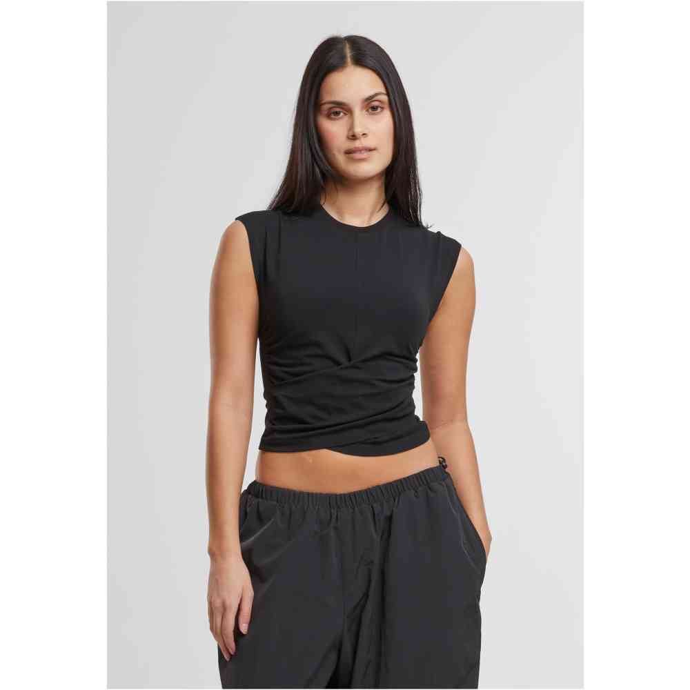 Urban Classics - Wrapped Ärmelloses Top - Schwarz